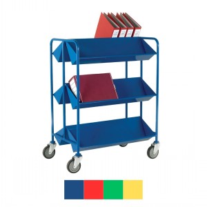 Double Sided Steel Book Trolley